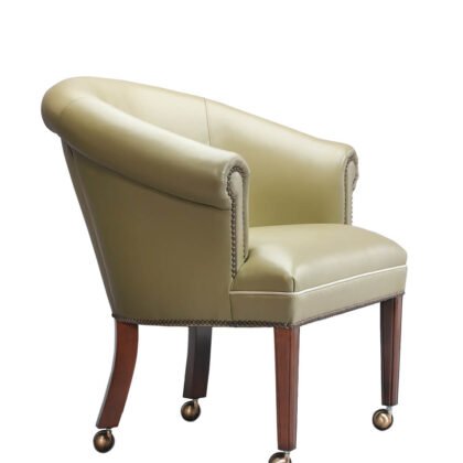 Anson #239 Wood Game Arm Chair with Casters