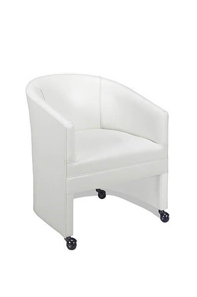 232 Modern Upholstered Barrel Chair with Casters