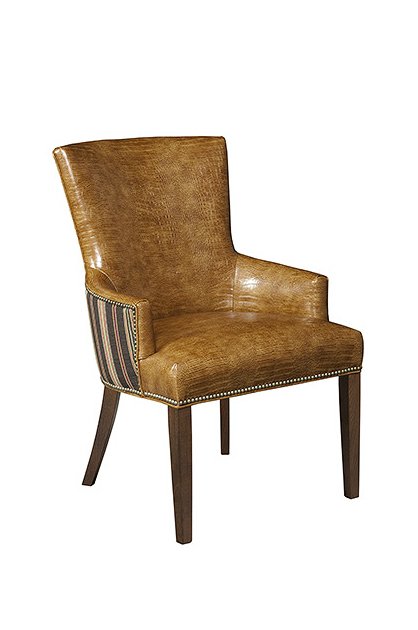 440 Traditional Upholstered Wood Dining Arm Chair