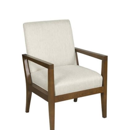 600 Transitional Upholstered Wood Dining Arm Chair
