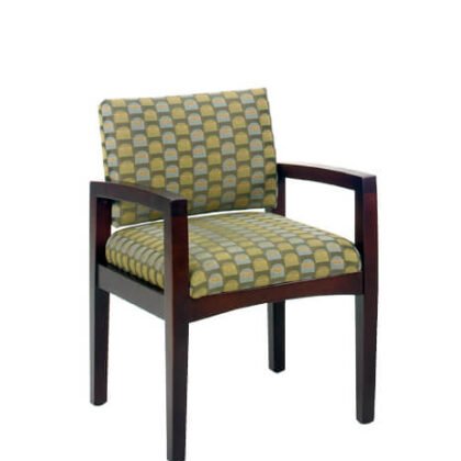 632 Transitional Upholstered Wood Dining Arm Chair