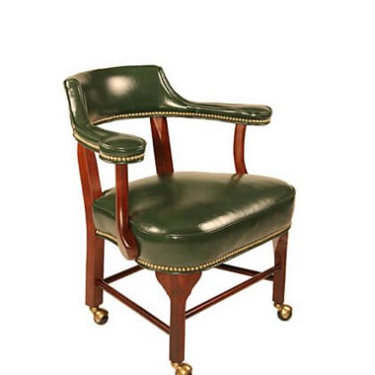 695 Traditional Upholstered Wood Dining Arm Chair